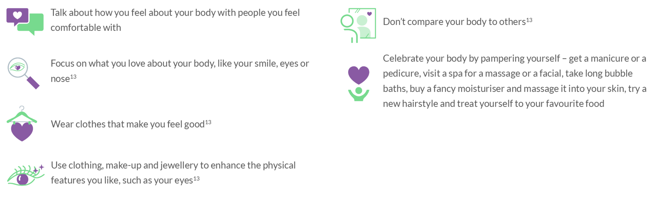 Be comfortable infographic