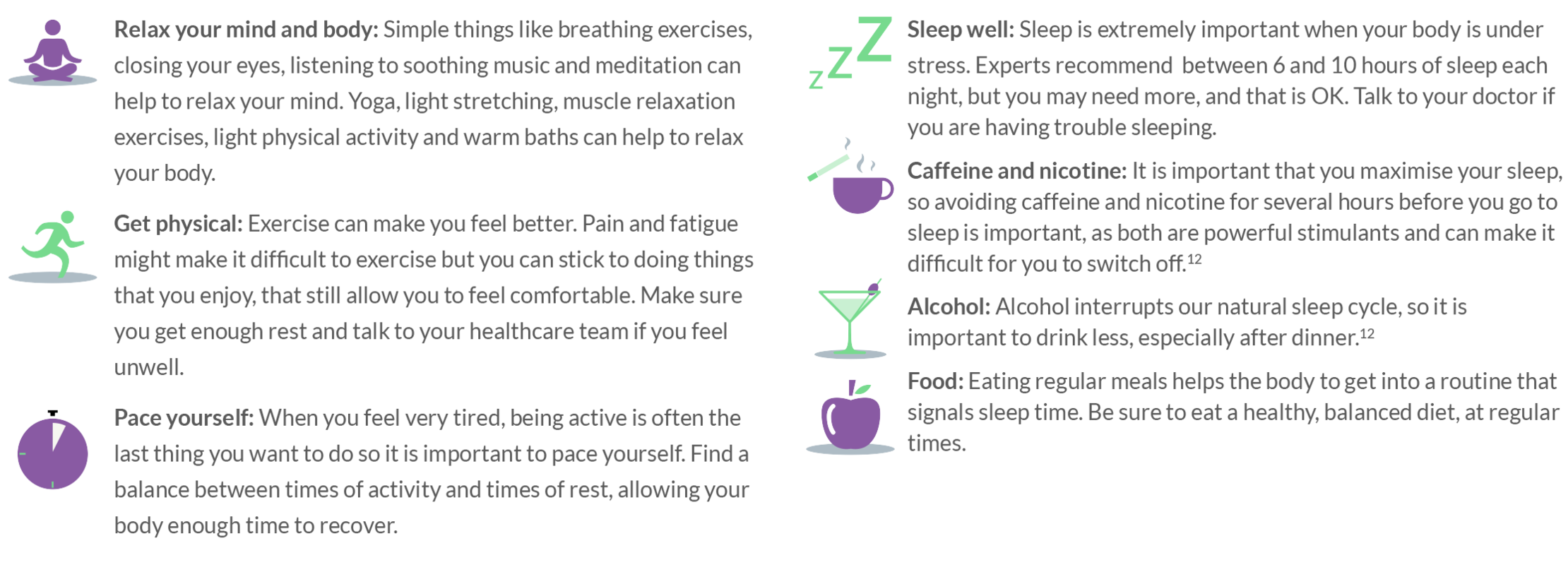 Look after yourself infographic