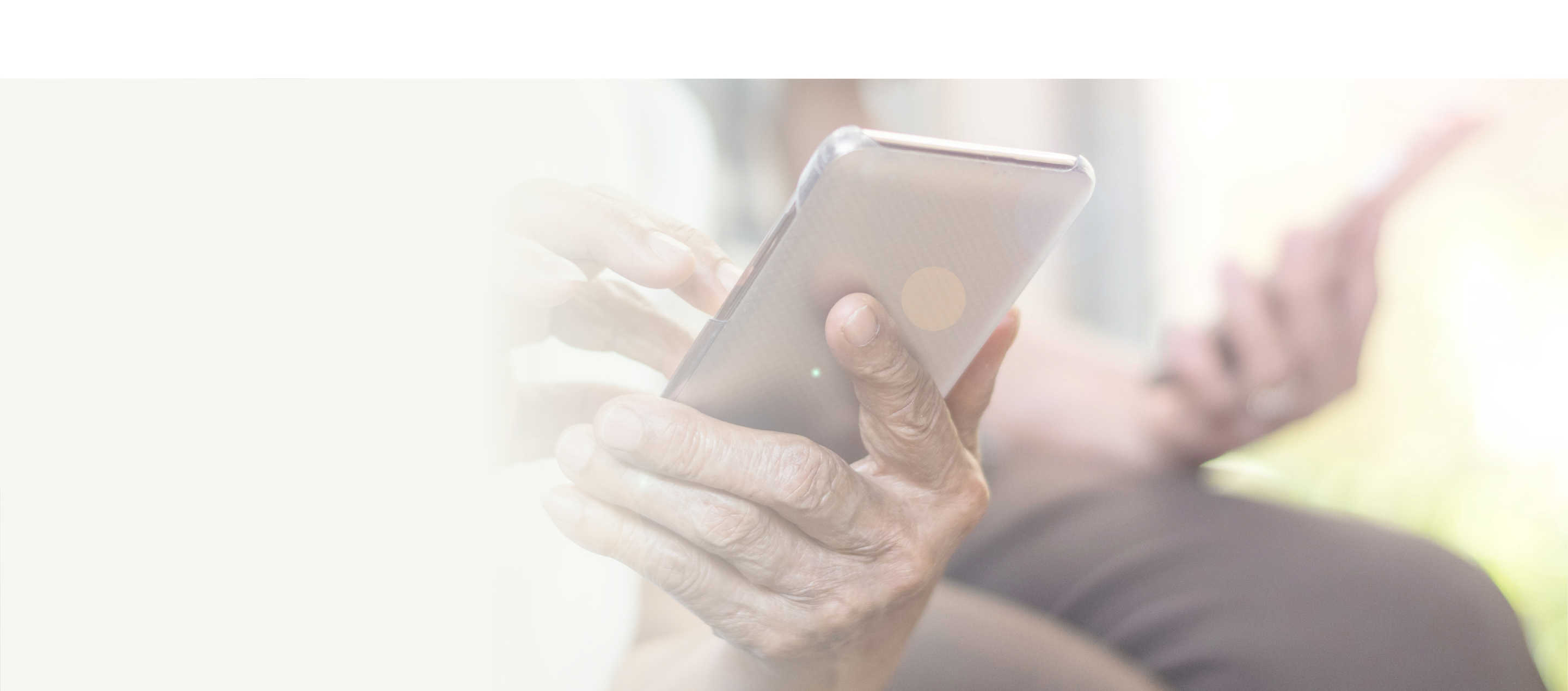 Managing treatment hero, image of people holding phones