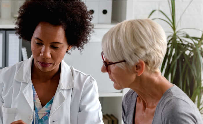 About aBC, image of doctor and patient